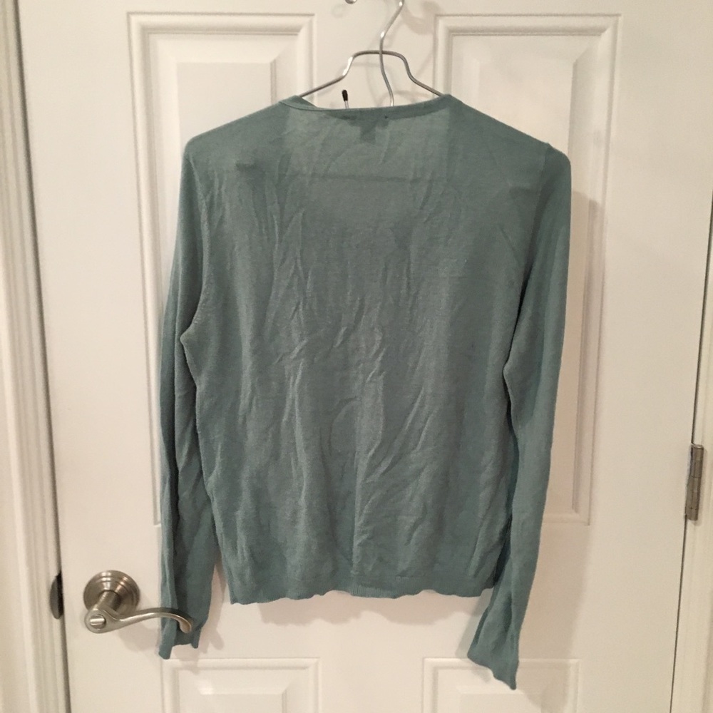 ANN TAYLOR Loft Ruffle Front Cardigan Small - Picture 6 of 6